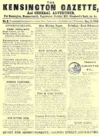 The Kensington Gazette, No. 2, December 14, 1853 — Anonymous cover