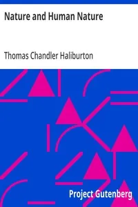 Nature and Human Nature — Thomas Chandler Haliburton cover