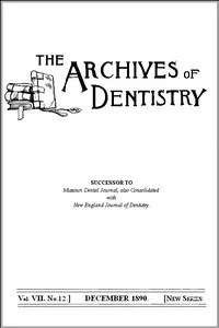 The Archives of Dentistry, Vol. VII, No. 12, December 1890 — Various cover