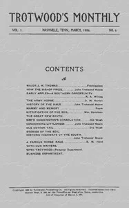 Trotwood's Monthly, Vol. I, No. 6. March, 1906 — Various cover