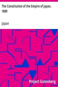 The Constitution of the Empire of Japan, 1889 — Japan cover