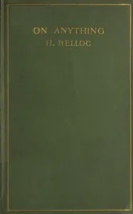 On Anything — Hilaire Belloc cover