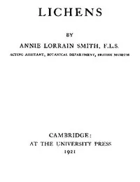 Lichens — Annie Lorrain Smith cover