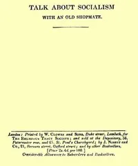 Talk about Socialism with an old shopmate — Anonymous cover