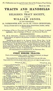 Tracts and Handbills of the Religious Tract Society, March 1st, 1843 — Religious Tract Society (Great Britain) cover