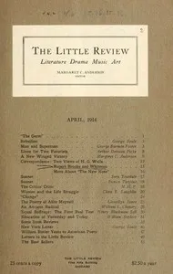 The Little Review, April 1914 (Vol. 1, No. 2) cover