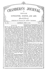 Chambers's Journal of Popular Literature, Science, and Art, No. 745, April 6, 1878 — Various cover