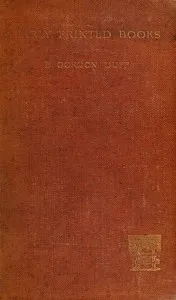 Early Printed Books — E. Gordon (Edward Gordon) Duff cover