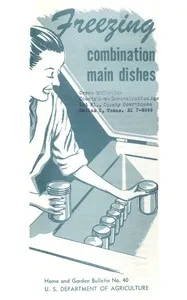 Freezing Combination Main Dishes — United States. Agricultural Research Service. Human Nutrition Research Division cover