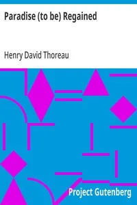 Paradise (to be) Regained — Henry David Thoreau cover