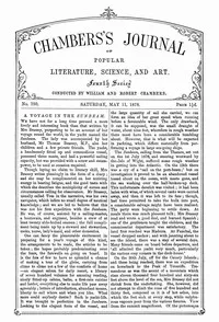 Chambers's Journal of Popular Literature, Science, and Art, No. 750, May 11, 1878 — Various cover
