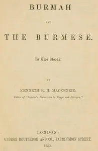 Burmah and the Burmese cover