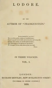 Lodore, Vol. 1 (of 3) — Mary Wollstonecraft Shelley cover