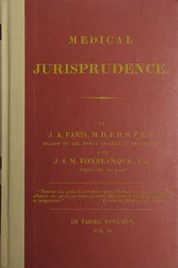 Medical Jurisprudence, Volume 3 (of 3) — John Ayrton Paris cover