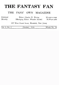 The Fantasy Fan, Volume 2, Number 2, October 1934: The Fan's Own Magazine — Various cover