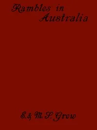 Rambles in Australia — Edwin Sharpe Grew cover