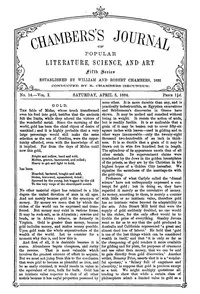 Chambers's Journal of Popular Literature, Science, and Art, Fifth Series, No. 14, Vol. I, April 5, 1884 — Various cover