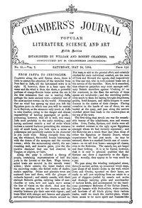 Chambers's Journal of Popular Literature, Science, and Art, Fifth Series, No. 21, Vol. I, May 24, 1884 — Various cover