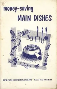 Money-Saving Main Dishes — United States. Agricultural Research Service. Human Nutrition Research Division cover