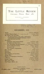 The Little Review, December 1914 (Vol. 1, No. 9) — Various cover