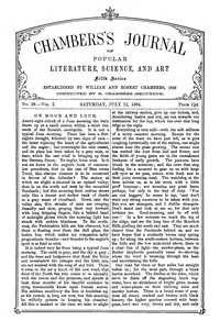 Chambers's Journal of Popular Literature, Science, and Art, Fifth Series, No. 28, Vol. I, July 12, 1884 — Various cover
