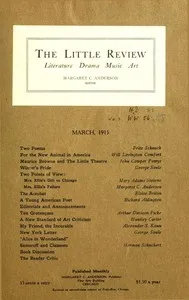 The Little Review, March 1915 (Vol. 2, No. 1) — Various cover