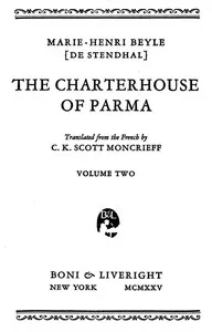 The Charterhouse of Parma, Volume 2 — Stendhal cover