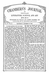 Chambers's Journal of Popular Literature, Science, and Art, Fifth Series, No. 43, Vol. I, October 25, 1884 — Various cover