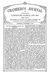 Chambers's Journal of Popular Literature, Science, and Art, Fifth Series, No. 44, Vol. I, November 1, 1884 — Various cover