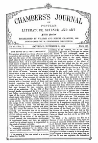 Chambers's Journal of Popular Literature, Science, and Art, Fifth Series, No. 45, Vol. I, November 8, 1884 — Various cover