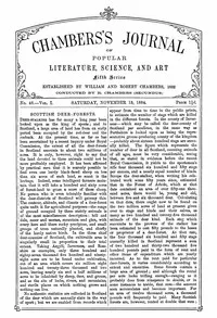 Chambers's Journal of Popular Literature, Science, and Art, Fifth Series, No. 46, Vol. I, November 15, 1884 — Various cover