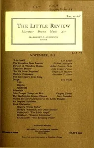 The Little Review, November 1915 (Vol. 2, No. 8) — Various cover