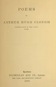 Poems of Arthur Hugh Clough — Arthur Hugh Clough cover