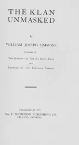 The Klan Unmasked cover