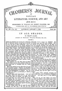 Chambers's Journal of Popular Literature, Science, and Art, Fifth Series, No. 105, Vol. III, January 2, 1886 — Various cover