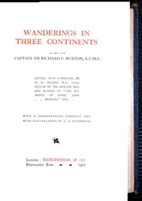 Wanderings in Three Continents — Richard Francis, Sir Burton cover