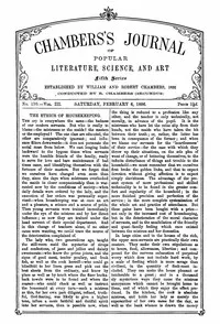 Chambers's Journal of Popular Literature, Science, and Art, Fifth Series, No. 110, Vol. III, February 6, 1886 — Various cover