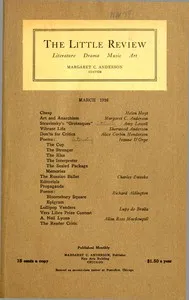 The Little Review, March 1916 (Vol. 3, No. 1) — Various cover