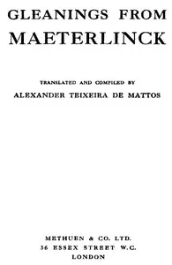 Gleanings from Maeterlinck — Maurice Maeterlinck cover