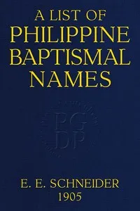 A List of Philippine Baptismal Names cover