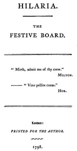 Hilaria. The Festive Board — Anonymous cover