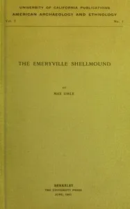The Emeryville Shellmound — Max Uhle cover