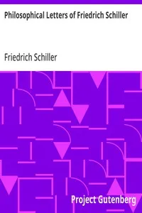 Philosophical Letters of Friedrich Schiller cover