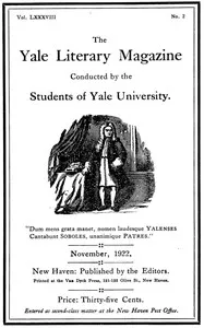 The Yale Literary Magazine (Vol. LXXXVIII, No. 2, November 1922) — Various cover