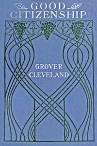 Good citizenship — Grover Cleveland cover