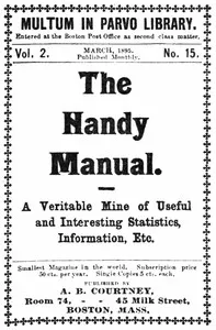 The handy manual: A veritable mine of useful and interesting statistics, information, etc. — Anonymous cover