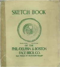 Sketchbook of the Philadelphia & Boston Face Brick Co. — Philadelphia & Boston Face Brick Co. cover