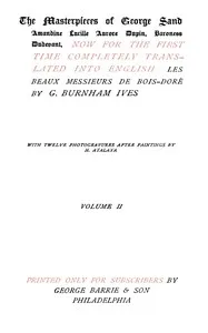 Les beaux messieurs de Bois-Doré Vol. 2 (of 2) — George Sand cover
