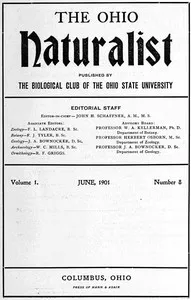 The Ohio naturalist, Vol. 1, No. 8, June 1901 — Ohio State University. Biological Club cover
