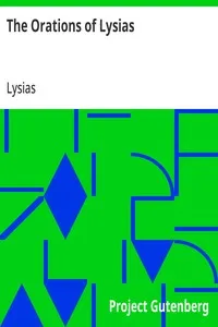 The Orations of Lysias — Lysias cover